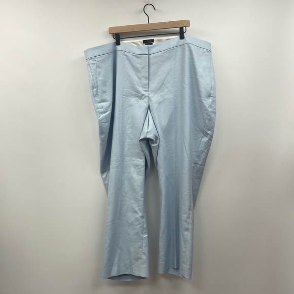 NWOT J. Crew Kate High Rise Linen Straight Trouser Pant Minimalist Prep Blue 24 - Picture 3 of 9